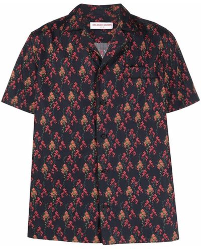 Orlebar Brown Overhemd Met Print - Zwart
