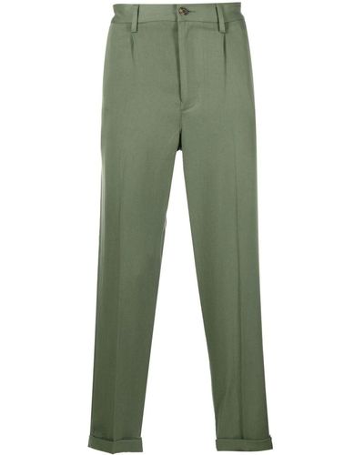 Vince Pantalones ajustados con bajos con vuelta - Verde