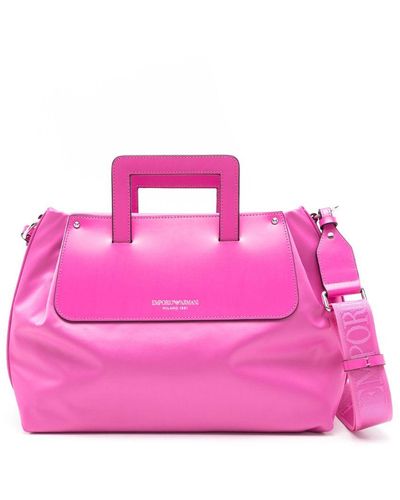 Emporio Armani Logo-stamp Top-handle Bag - Pink