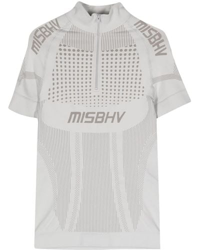 MISBHV Logo-jacquard Performance Top - Grey