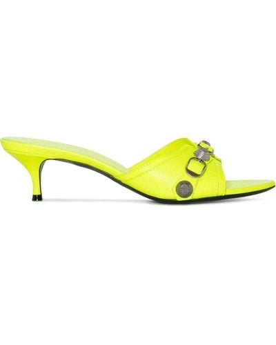 Balenciaga Cagole 50mm Sandals - Yellow