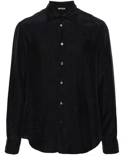 Barena Zijden Overhemd - Zwart
