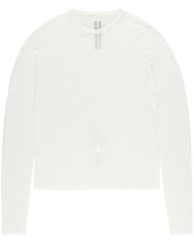Rick Owens Semi-transparenter Pullover - Weiß