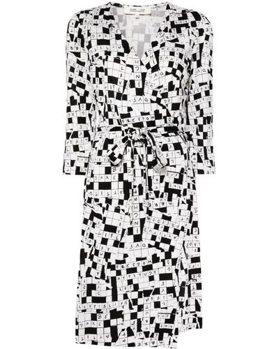 Diane von Furstenberg Julian Silk Wrap Dress - White