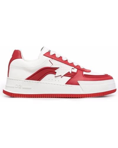 DSquared² Logo-patch Low-top Trainers - Red
