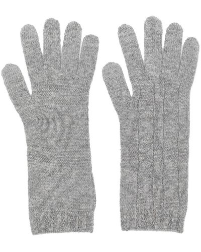 Polo Ralph Lauren Cable-knit Cashmere Gloves - Grey