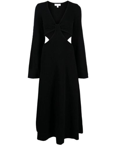 Michael Kors V-neck Cut-out Detailing Dress - Black
