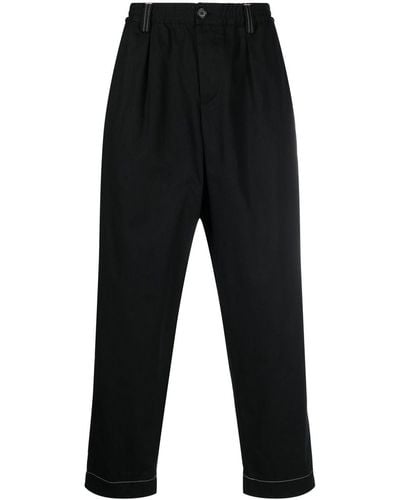 Marni Contrast-stitching Trousers - Black