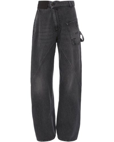JW Anderson Weite Jeans im Oversized-Look - Grau