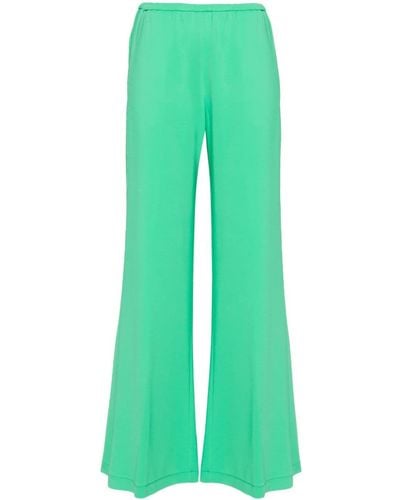 Forte Forte Ruched Wide-leg Pants - Green
