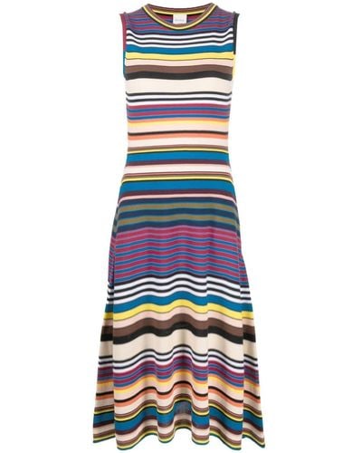 Paul Smith Horizontal-stripe Knitted Dress - Multicolour