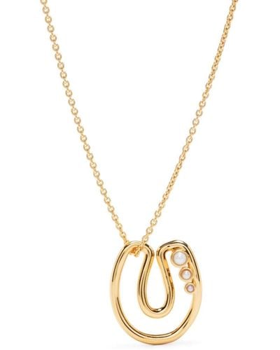 Missoma U-letter Pendant Chain-link Necklace - Metallic