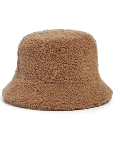 Apparis Shearling Bucket Hat - Brown