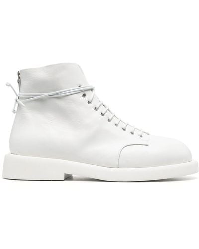 Marsèll Round-toe Lace-up Boots - White