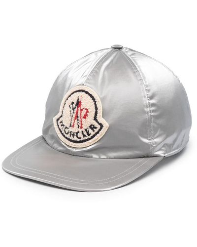 Moncler Logo-patch Panelled Baseball Cap - Grey