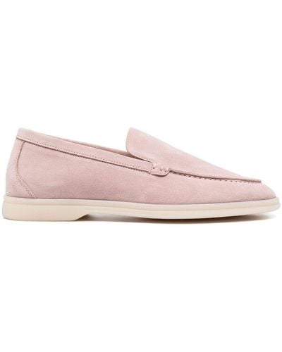 SCAROSSO Ludovica Round-toe Loafers - Pink