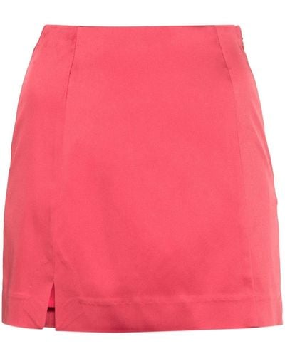 Cult Gaia Flor Satin Mini Skirt - Pink