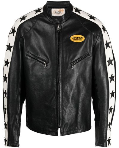 Junya Watanabe Vanson Star-patch Leather Jacket - Black