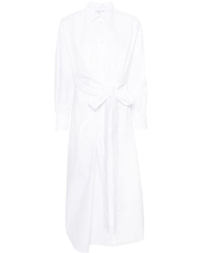 Manuel Ritz Classic-collar Maxi Shirt Dress - White
