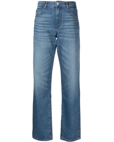 Ba&sh Gerade Jeans mit hohem Bund - Blau