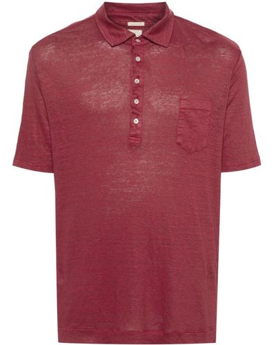 Massimo Alba Linnen Poloshirt - Rood