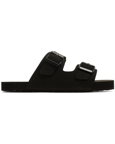 Manebí Logo-debossed Double-buckle Sandals - Black