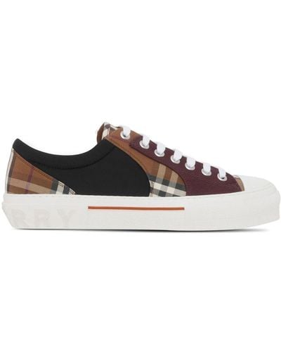 Burberry Vintage Check Canvas High-top Trainer - Brown