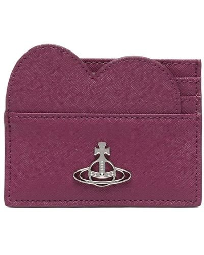 Vivienne Westwood Orb-motif Leather Cardholder - Purple