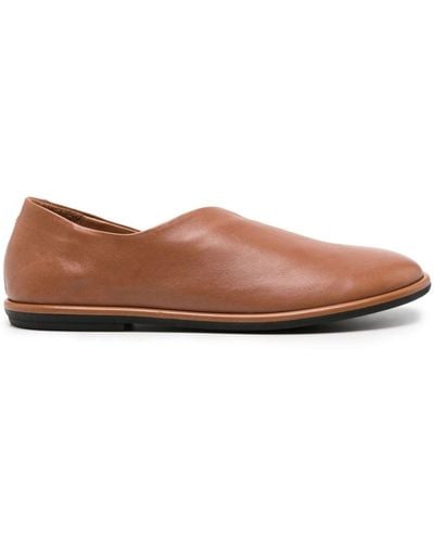 Officine Creative Round-toe Leather Loafers - Brown