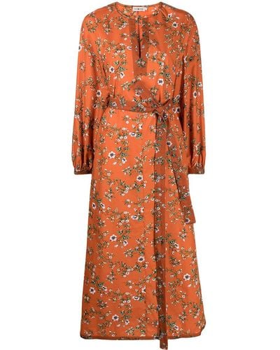 Tory Burch Vestido estilo túnica con estampado floral - Naranja