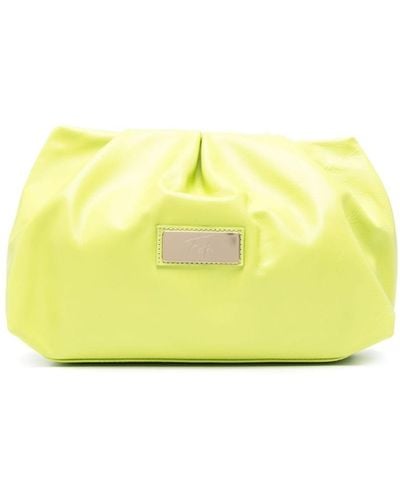 Roberto Festa Saturnia Leather Clutch Bag - Yellow