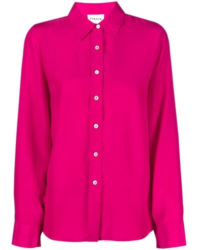 P.A.R.O.S.H. Klassisches Seidenhemd - Pink