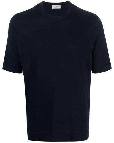 Ballantyne Round Neck Cotton T-shirt - Blue