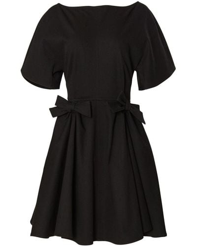 Carolina Herrera Bow-detail V-back Dress - Black