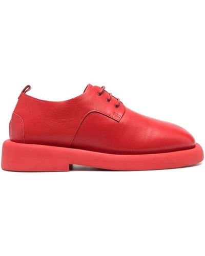 Marsèll Chaussures oxford en cuir à lacets - Rouge