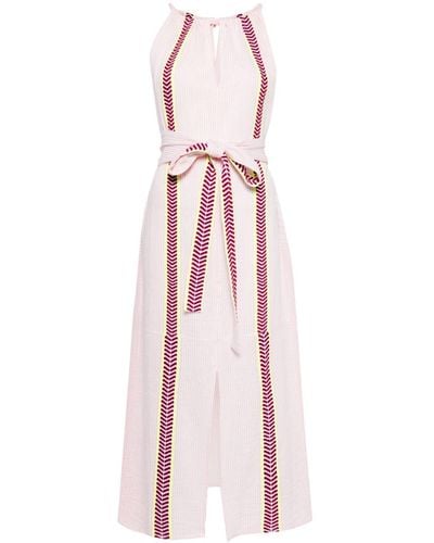 lemlem Ayana Cotton-blend Halterneck Maxi Dress - Pink