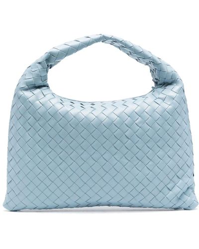 Bottega Veneta Small Hop Leather Bag - Blue