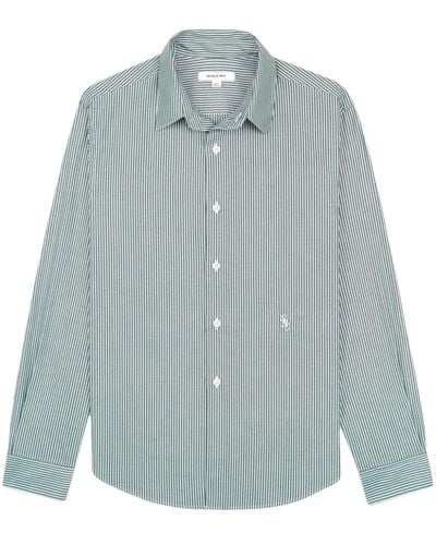 Sporty & Rich Src Striped Cotton Shirt - Blue