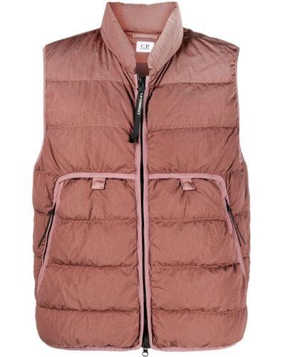 C.P. Company Eco-chrome R Padded Down Gilet - Red