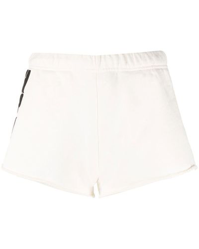 Heron Preston Pantalones cortos elásticos con logo - Blanco