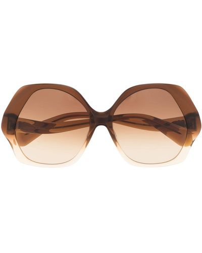 Vivienne Westwood Sonnenbrille mit Oversized-Gestell - Braun