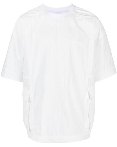 Juun.J Camiseta con bolsillo de solapa - Blanco
