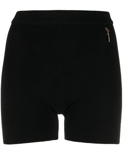 Jacquemus Shorts con placa del logo - Negro