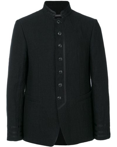 John Varvatos Mandarin Collar Jacket - Black