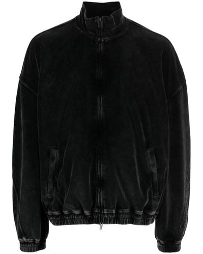 Alexander Wang Logo-embossed Cotton Jacket - Black