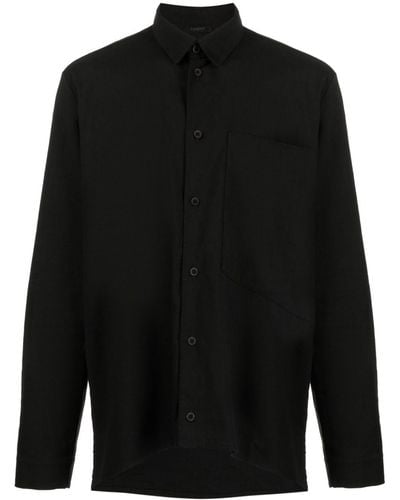 Transit Long-sleeve Button-up Shirt - Black