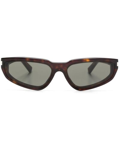 Saint Laurent Nova Tortoiseshell Sunglasses - Gray