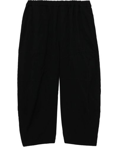COMME DES GARÇON BLACK Elasticated-waist Cropped Trousers - Black