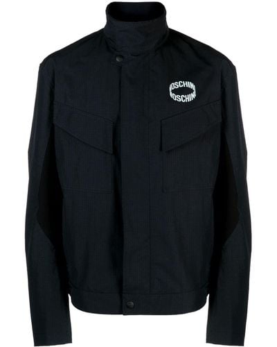 Moschino Logo-print Ripstop Jacket - Black