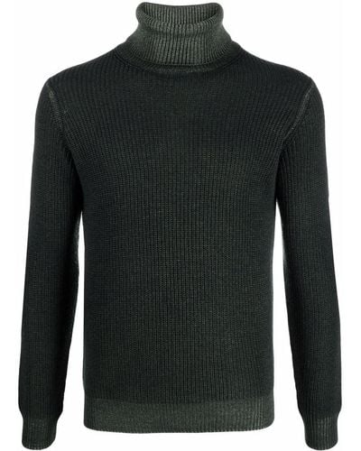 Dell'Oglio Merino Roll Neck Sweater - Green